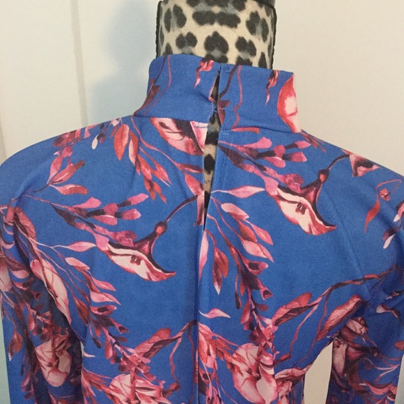 ZARA Trafaluc NWOT Floral Midi Dress High Neck TRF - Picture 5 of 8